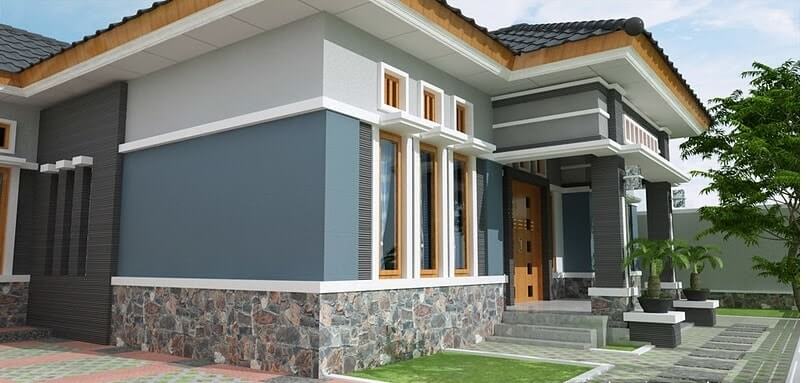Desain Teras Rumah Dengan Batu Alam - Content